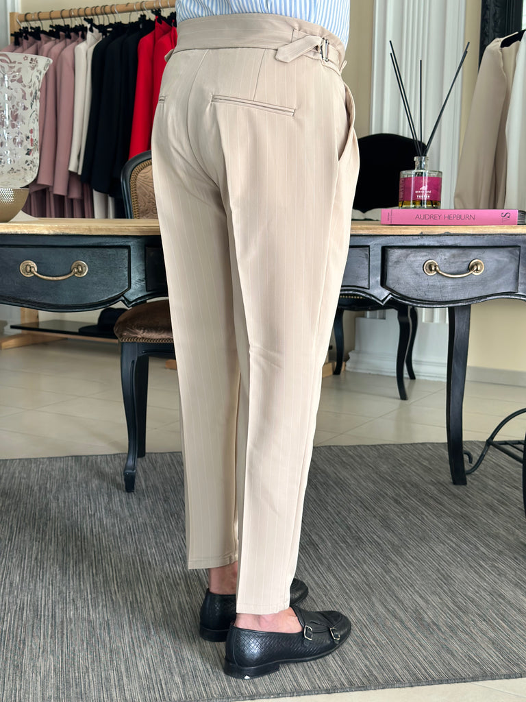 PANTALONE CAPRI GESSATO