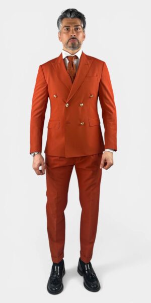 ABITO DOPPIOPETTO COLOR ARANCIO HERMES