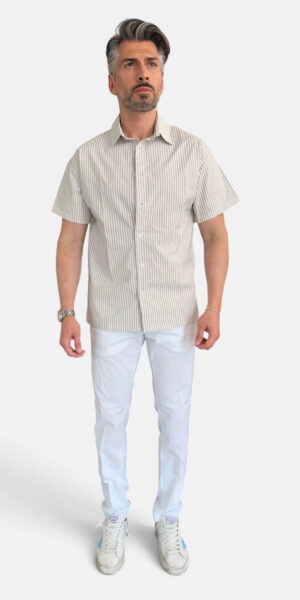 CAMICIA A RIGHE MANICA CORTA