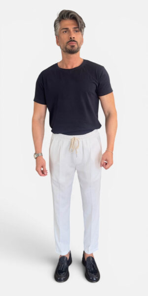 PANTALONE JOGGER IN LINO